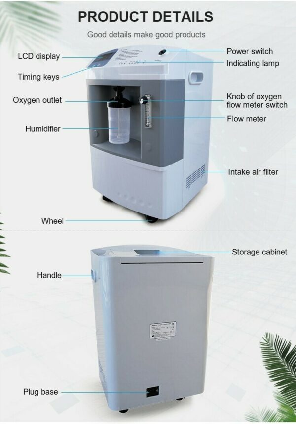 CONCENTRADOR DE OXIGENO ALTO FLUJO PARA CASA 10L OFERTA - Image 2