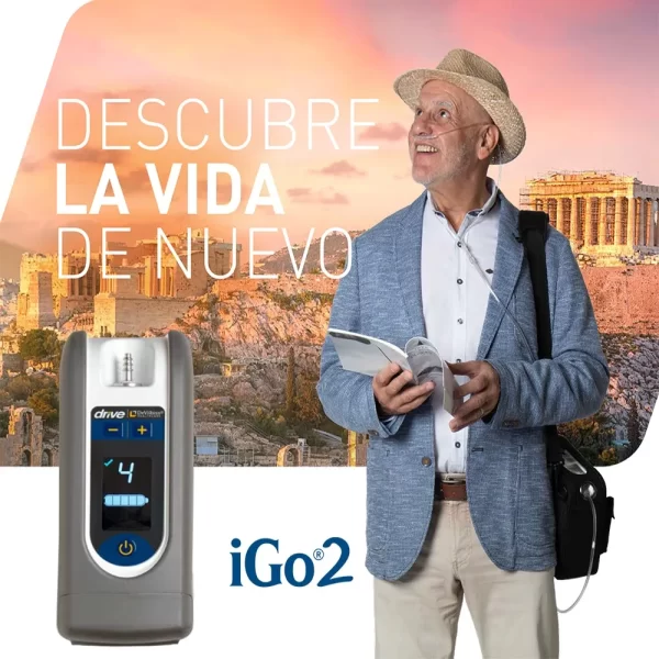 CONCENTRADOR DE OXIGENO PORTATIL DEVILBISS DRIVE IGO2 INDESTRUCTIBLE 2025